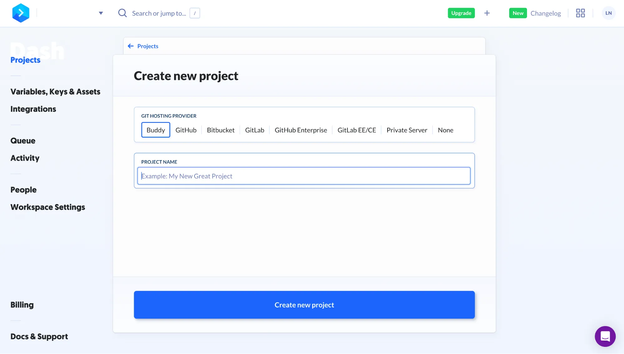 Déployez les modifications manuellement et effectuez l'automatisation des processus grâce à l'application Buddy.
