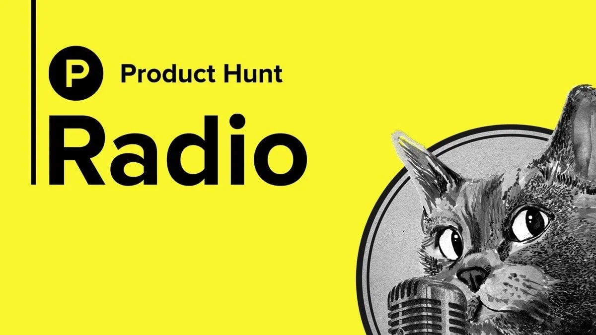 Подкасти за управление на продукти: лого на Product Hunt Radio