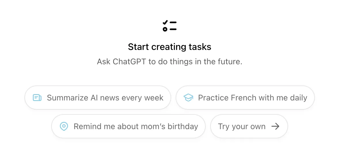 リマインダーやタスクの設定方法:ChatGPTタスクの使い方