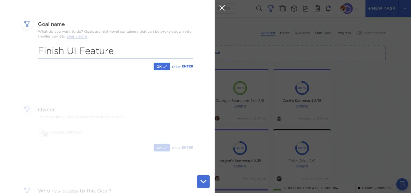 Mục tiêu ClickUp