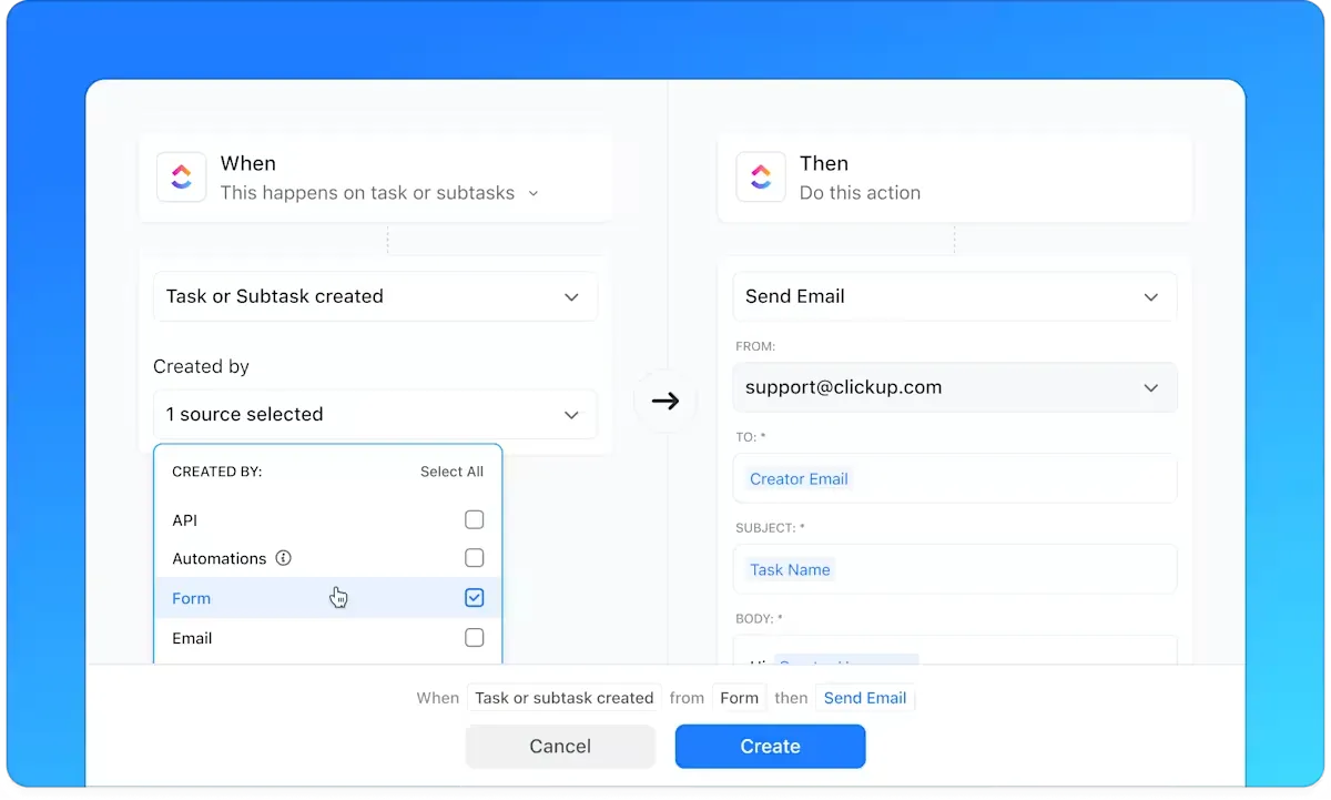 Automações ClickUp: Metodologias de melhoria de processos