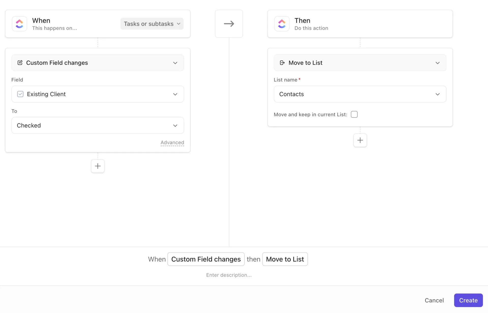 Basta impostare un trigger una volta sola e ogni client abituale verrà inserito nella pipeline corretta senza che un project manager debba spostare le schede manualmente