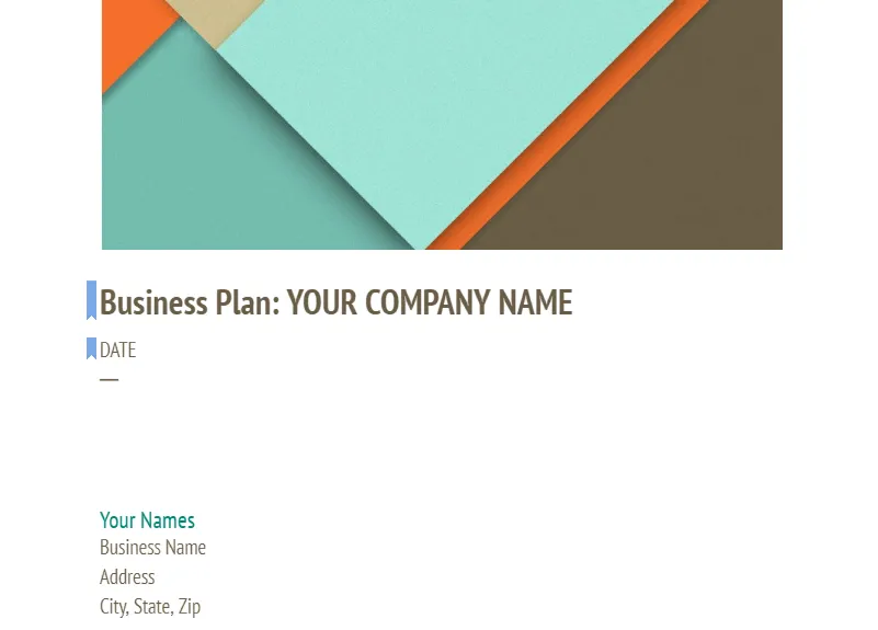 Google Docs-Vorlage für Business-Pläne