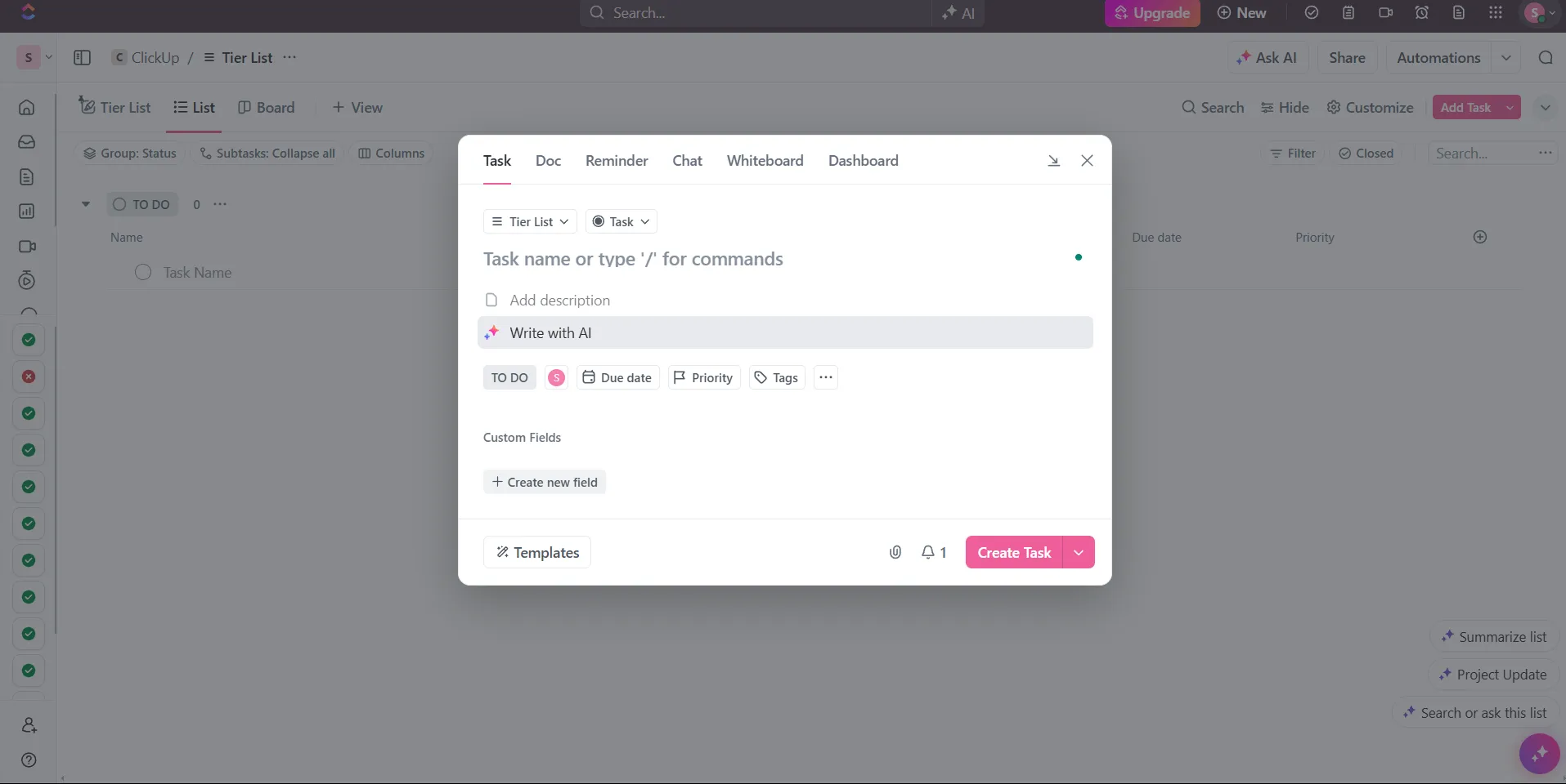 ClickUp Aufgaben: Erleichtern Sie die Verwaltung komplexer Aufgaben und vereinfachen Sie so das Projektmanagement.