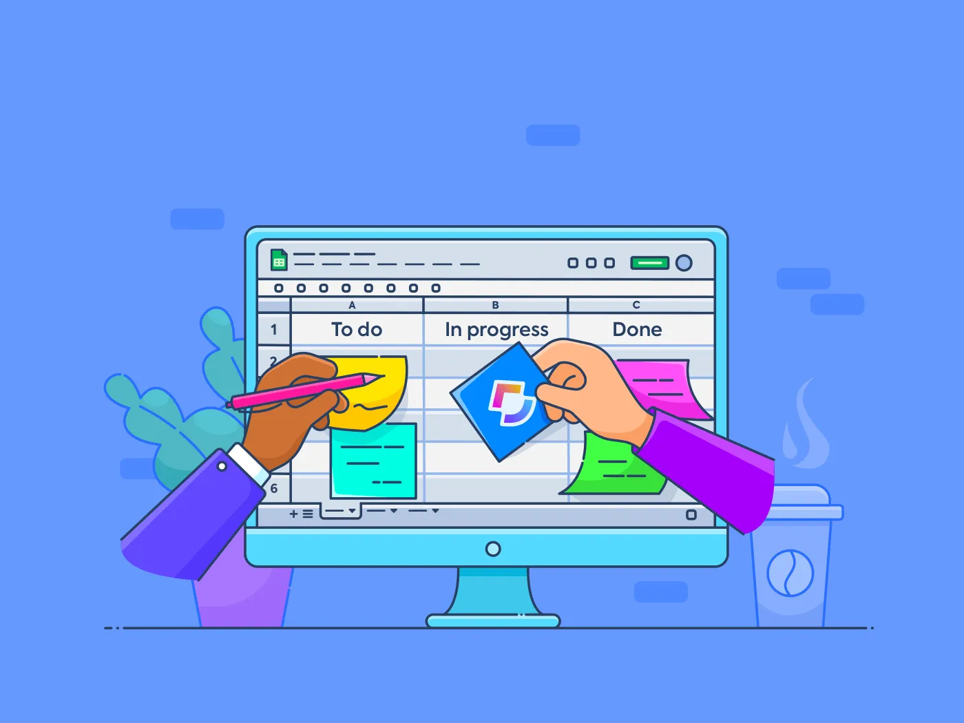 kanban google e-tablolar özelliği clickup blogundaki resim