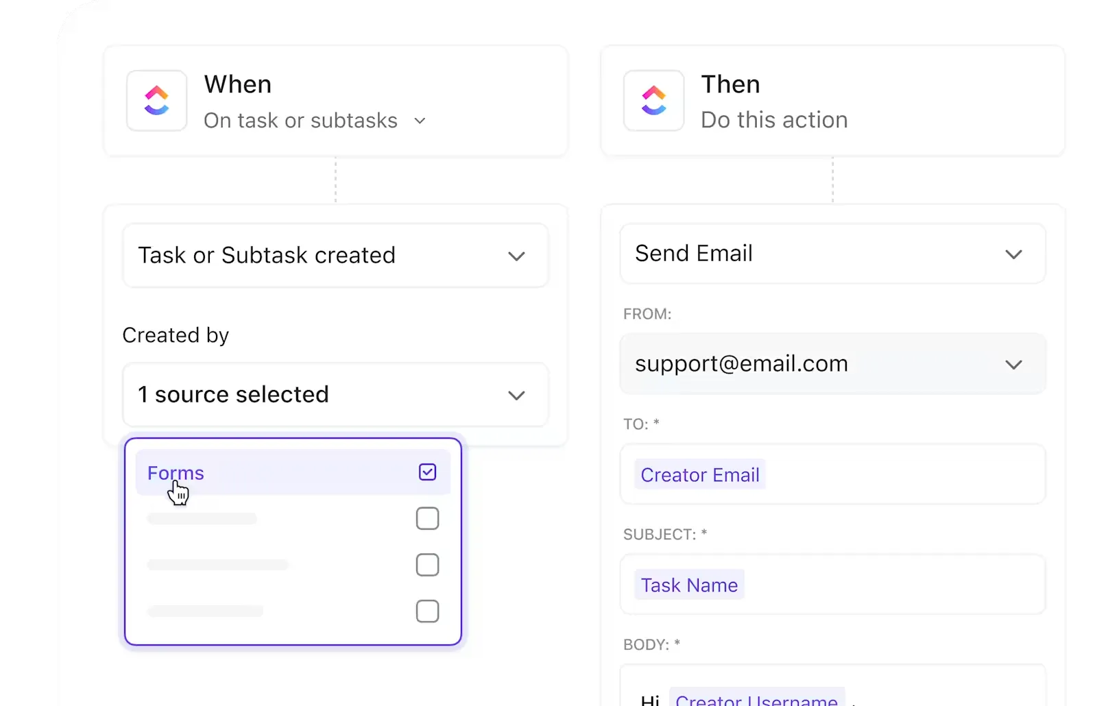 Tworzenie automatyzacji bez użycia kodu dzięki ClickUp Automations