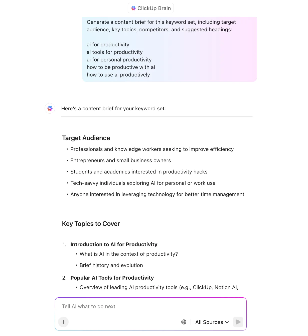 ClickUp Brain – CRM dla agencji marketingowych