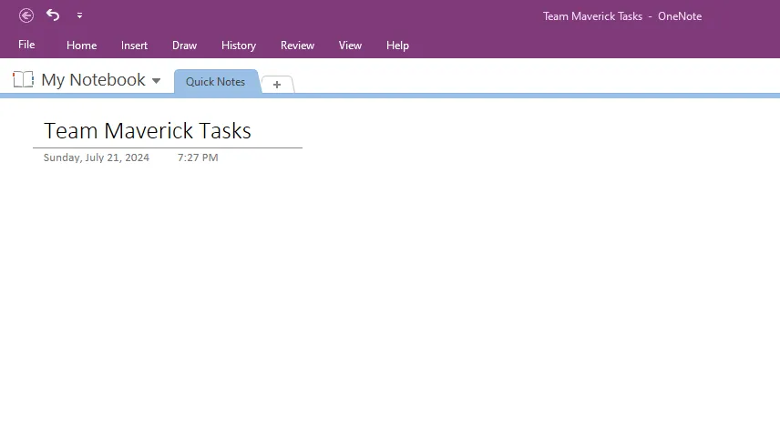Thêm trang mới để bắt đầu tạo/lập danh sách kiểm tra trong OneNote