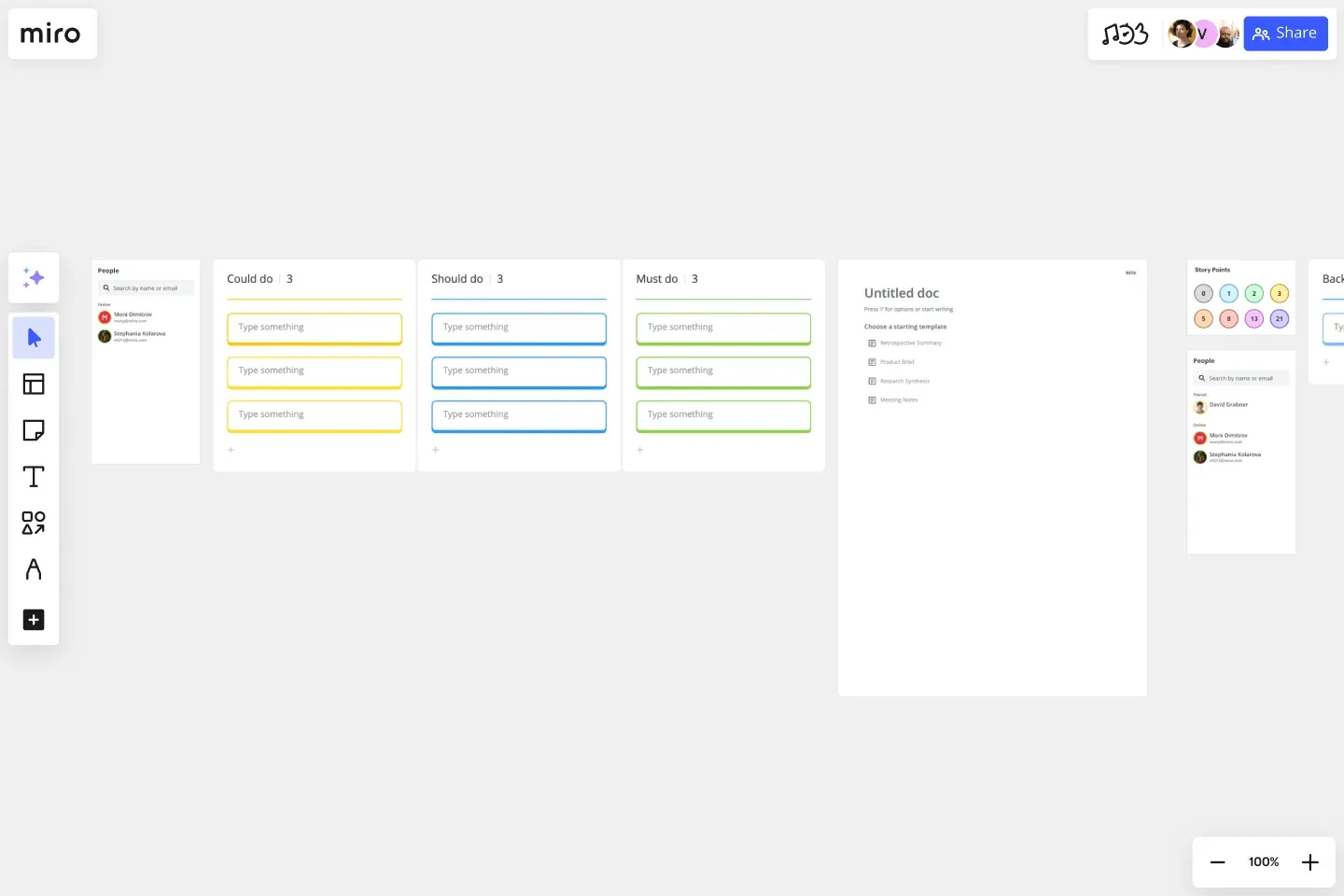 Szablon „Idea Funnel Backlog”: szablony map myśli Miro