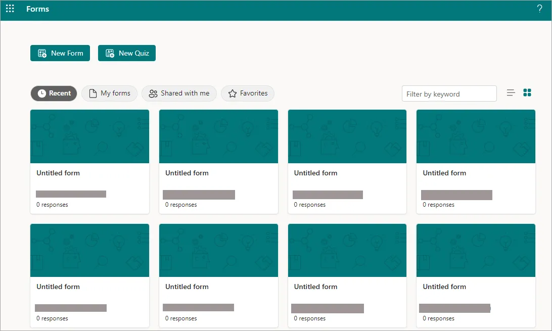 Crear un nuevo formulario: Cómo crear una encuesta en Microsoft Forms