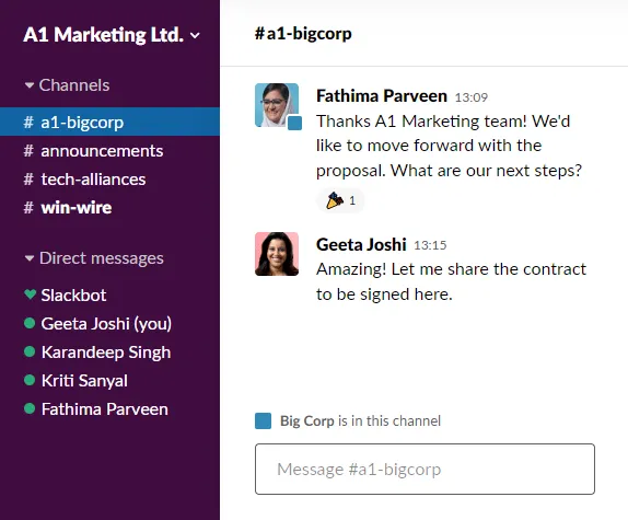 Slack connect