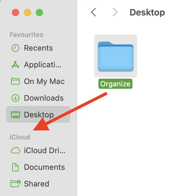 Adicionando uma pasta aos Favoritos no Mac