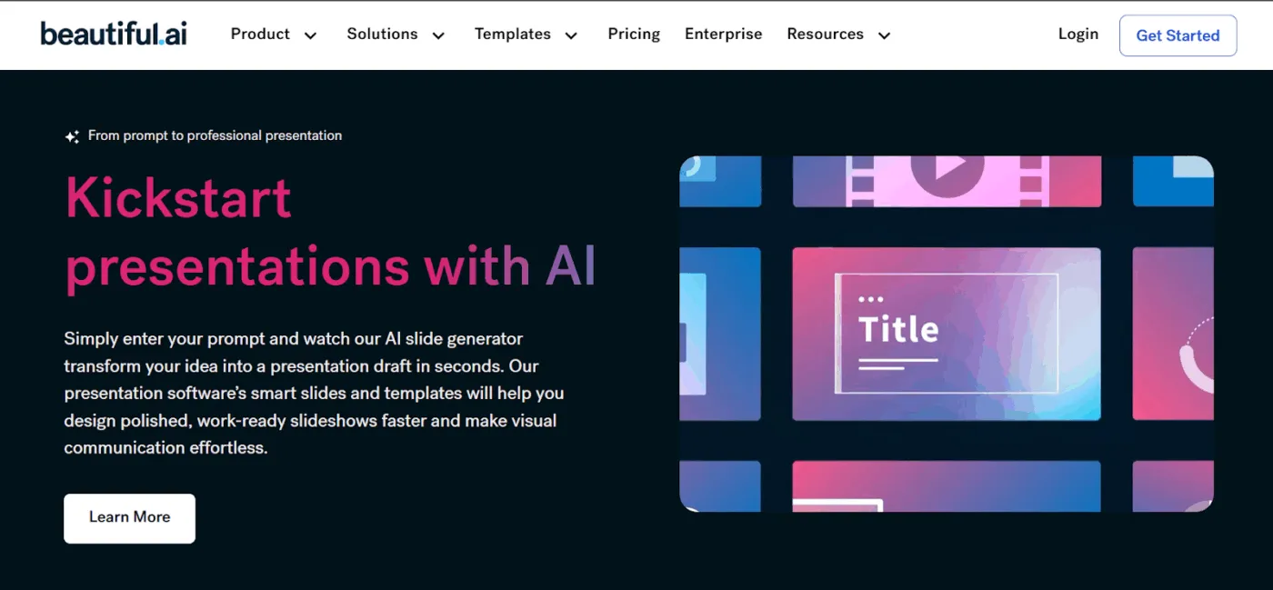 Beautiful.ai - gamma ai alternatifi