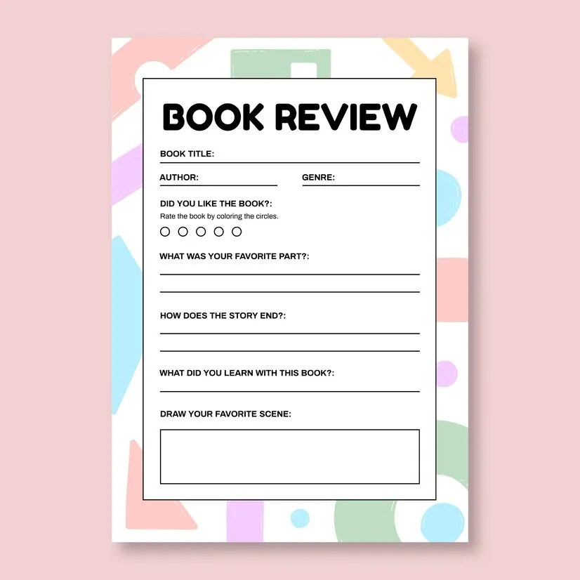 Modello di recensione di un libro di Freepik