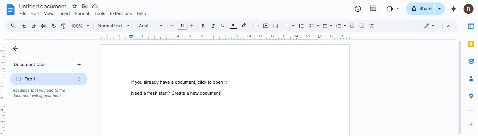 Отворете Google Docs