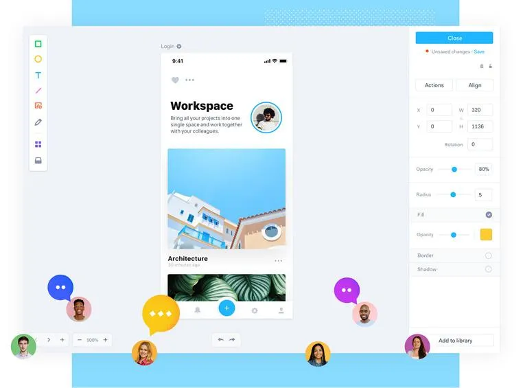 Exemple d'application Marvel Design