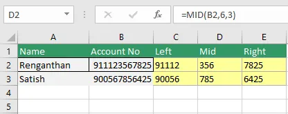 Exemplo de fórmulas do Excel: Henry Harvin
