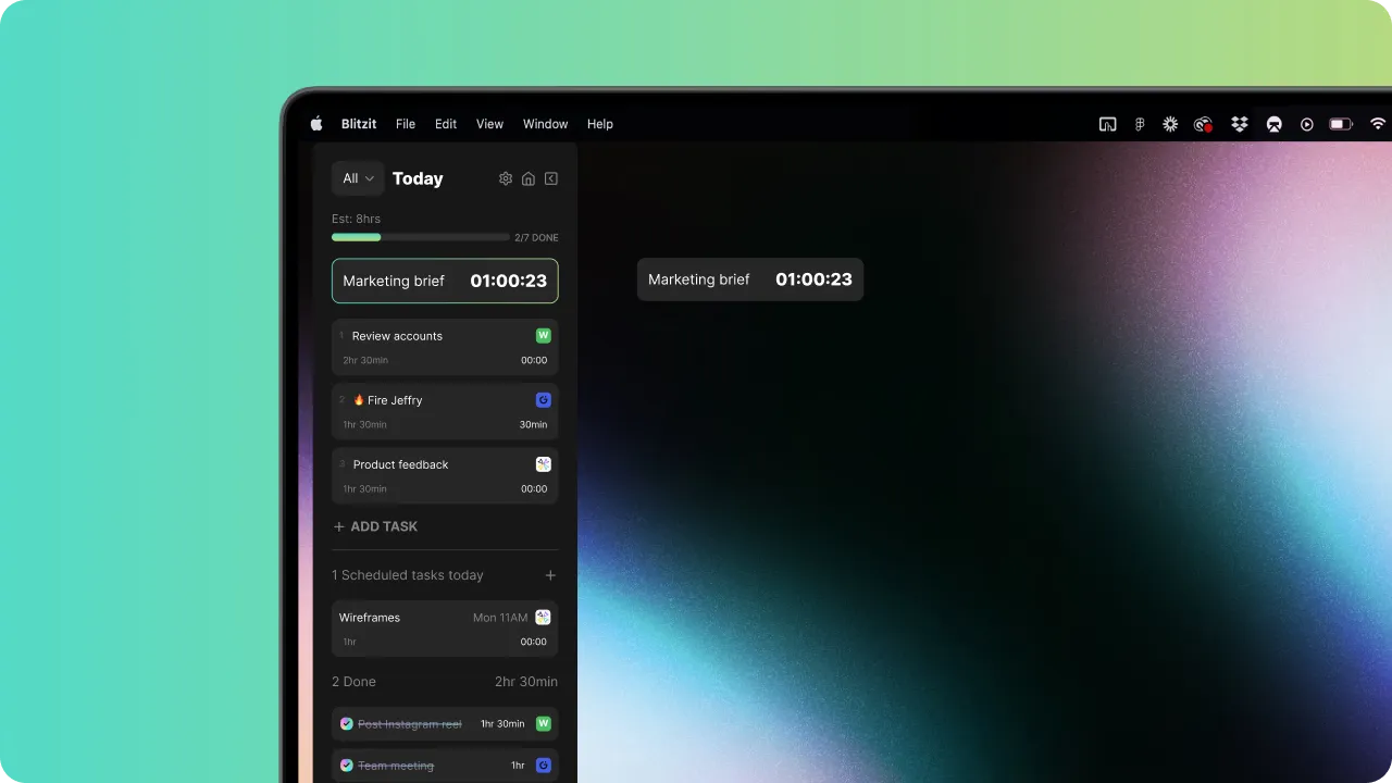 أوضاع المؤقت في Blitzit: Blitzit مقابل Motion