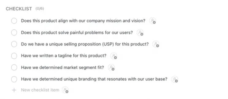 Modèle de positionnement produit ClickUp