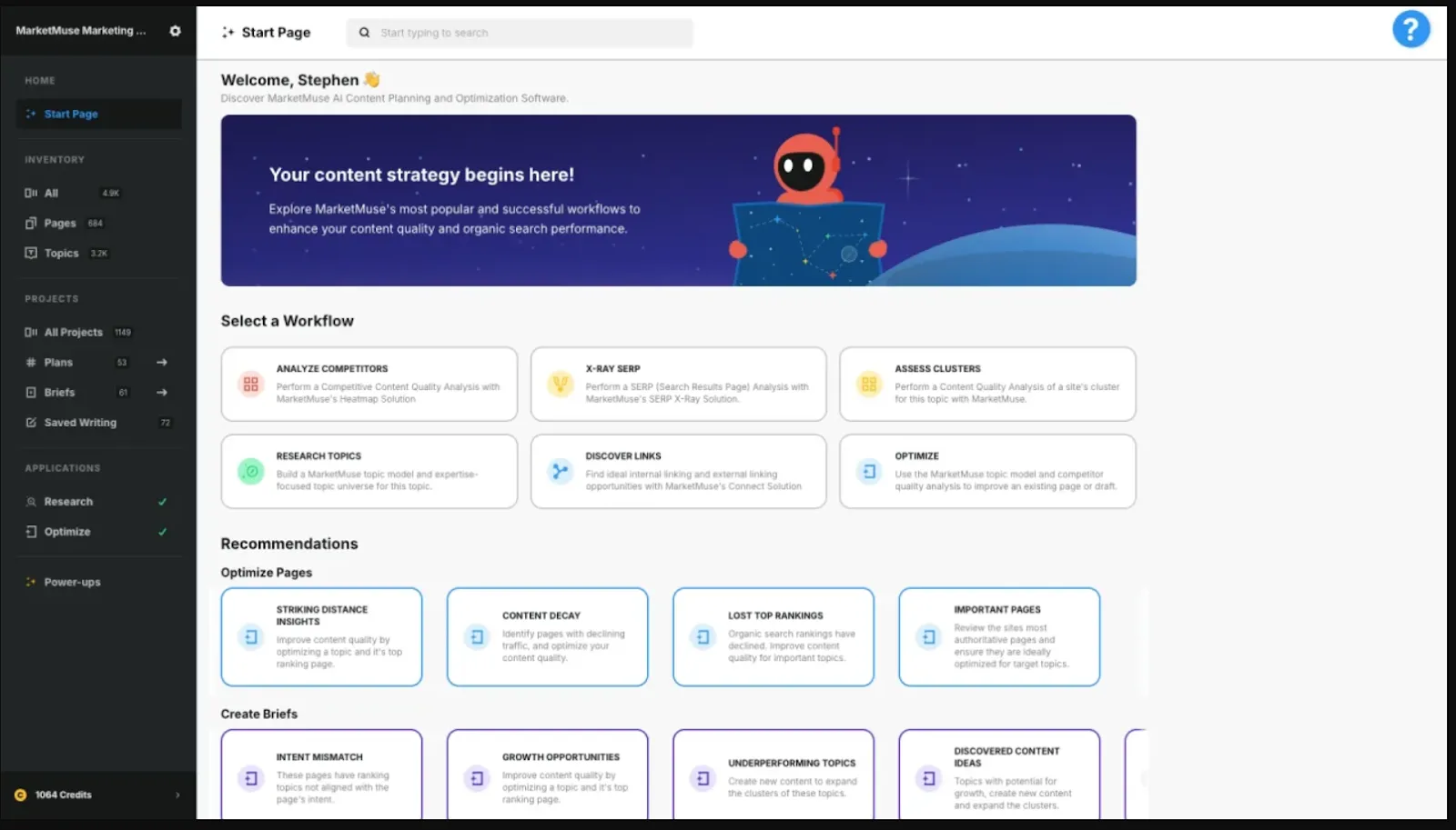 Agenti IA per la creazione di contenuti: Surfer SEO
