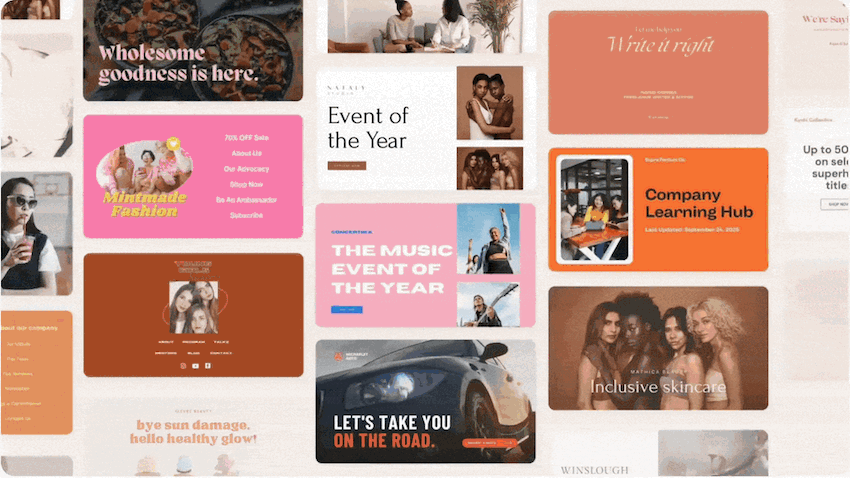 Exemple d'outil de création de sites web Canva