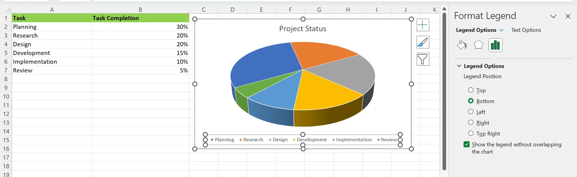 Hogyan készítsünk kördiagramot az Excelben? Clickup lépések