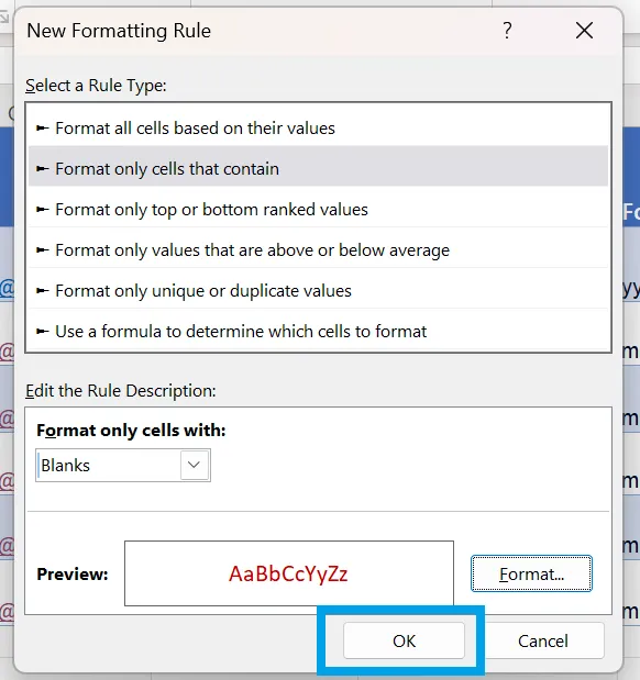 Bedingte Formatierung in Excel