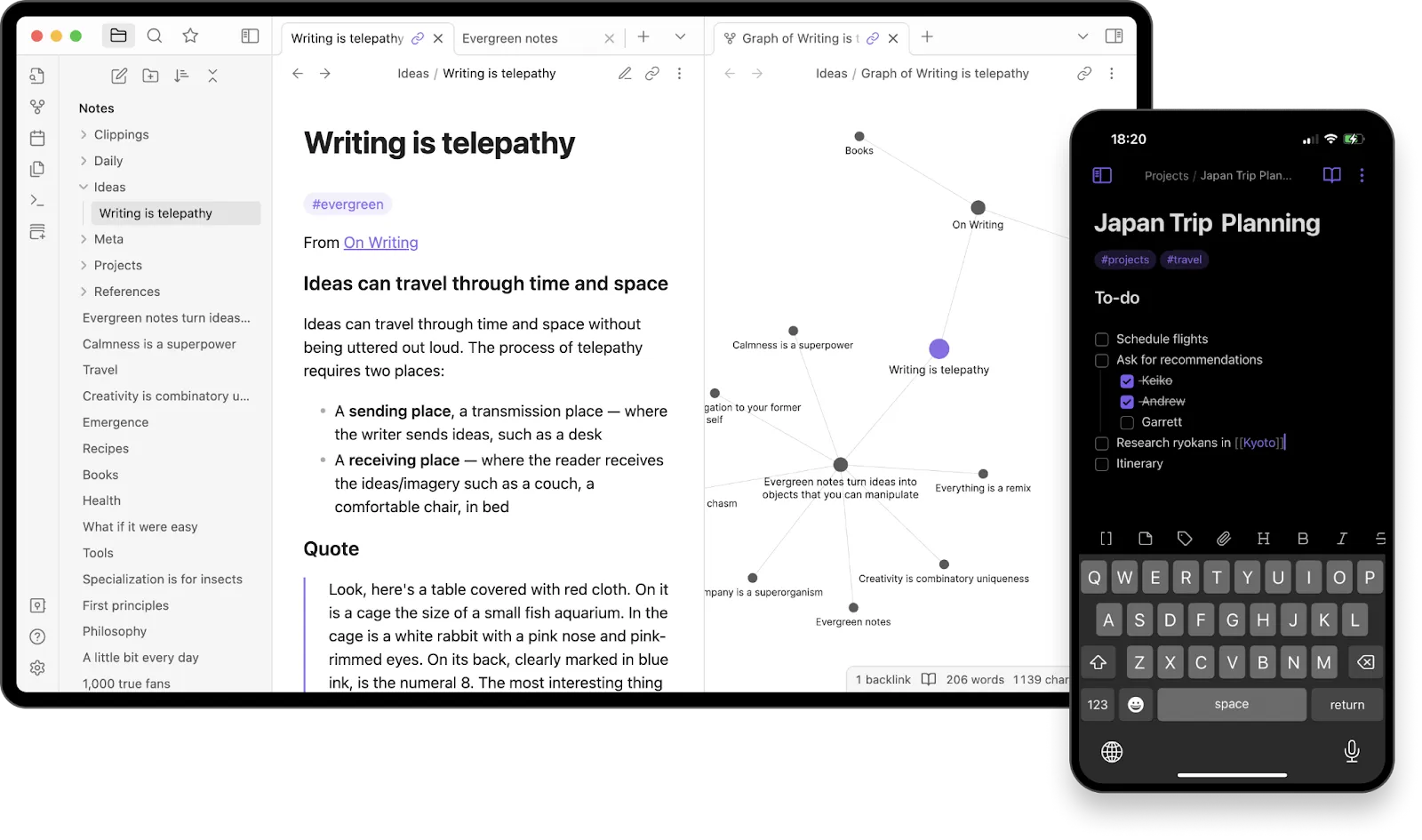 Obsidian Dashboard：anytype の代替アプリ