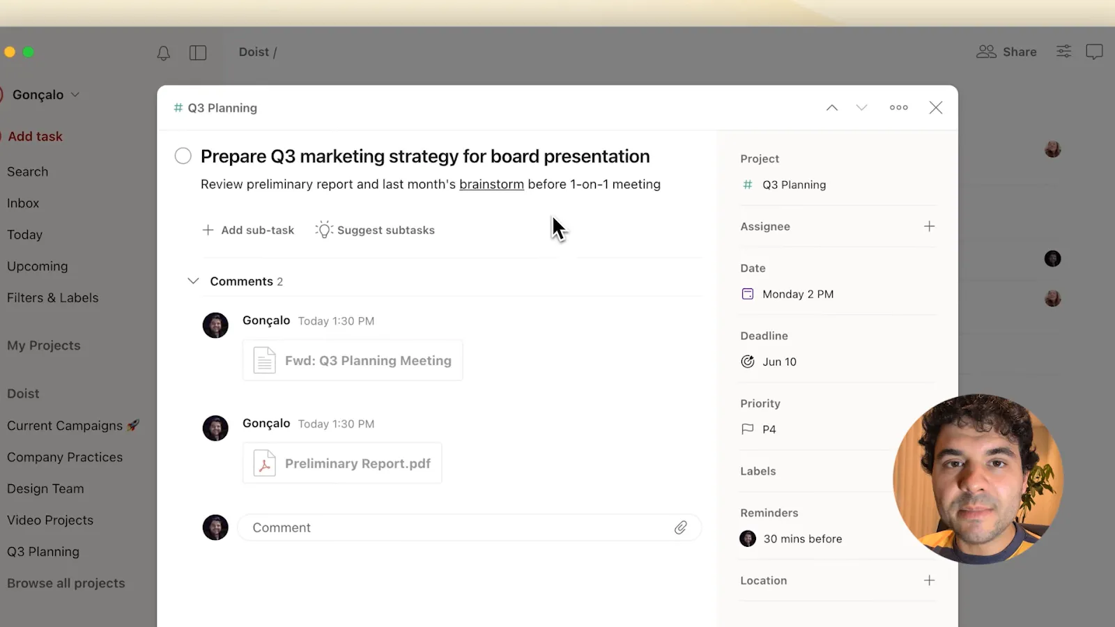 Todoist'te akıllı AI verimlilik: clickup vs todoist
