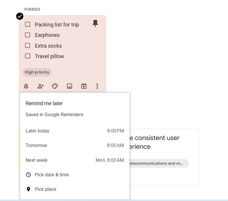 Google Keep contro Apple Notes: promemoria intelligenti