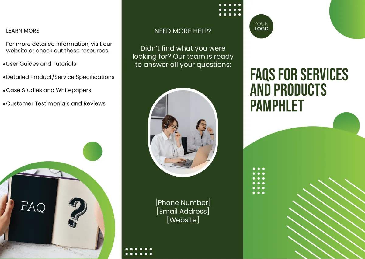 FAQ pour les services ET les produits par Template.net : présentez les requêtes courantes sur les services ou les produits sur votre propre page FAQ.