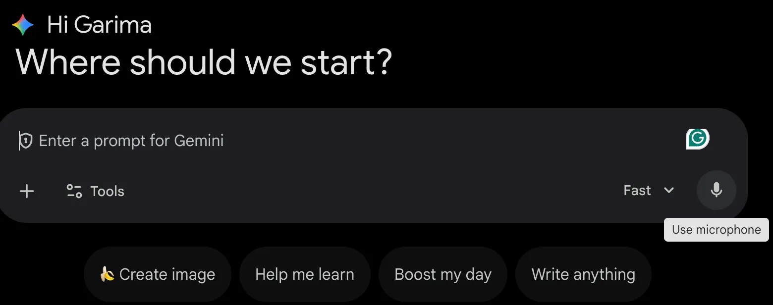 Como usar o Gemini Voice to Text