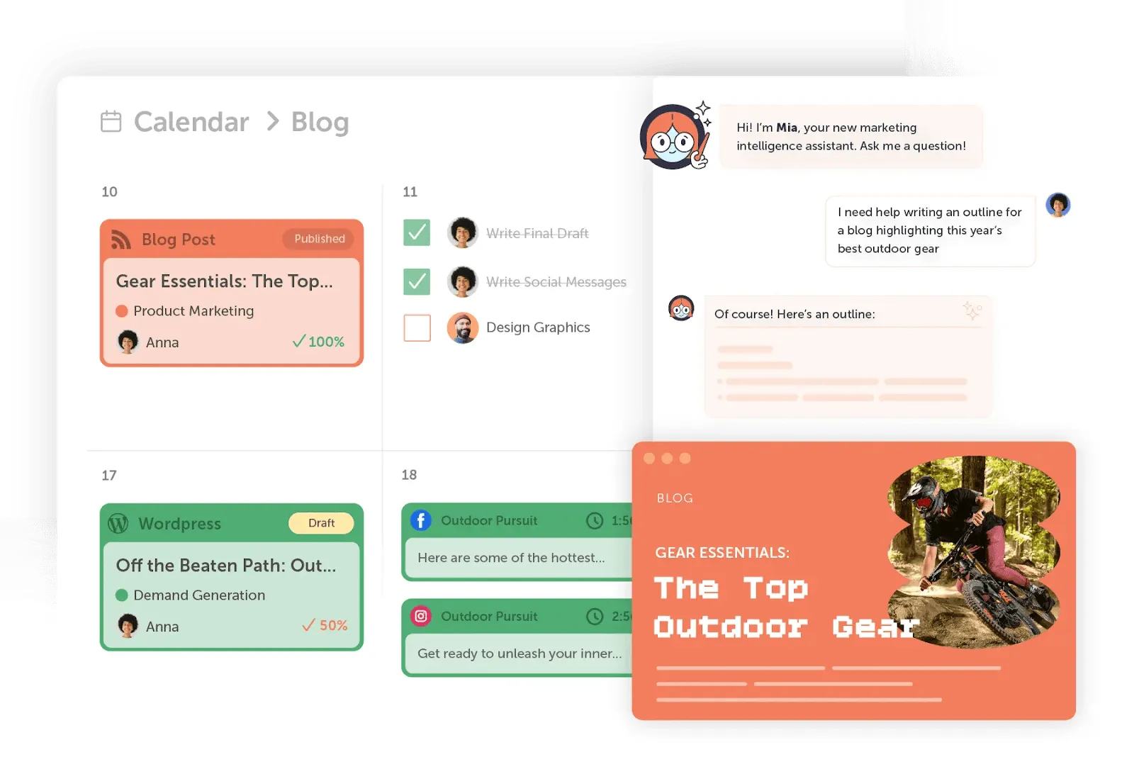 CoSchedule (Phù hợp nhất để quản lý việc đăng tải trên mạng xã hội, các chiến dịch và nội dung trong một lịch duy nhất)