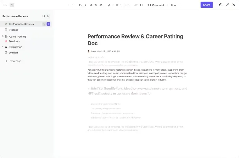 ClickUp Documents