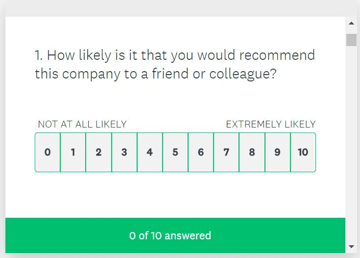Modelo de pesquisa de satisfação do cliente: modelos do SurveyMonkey