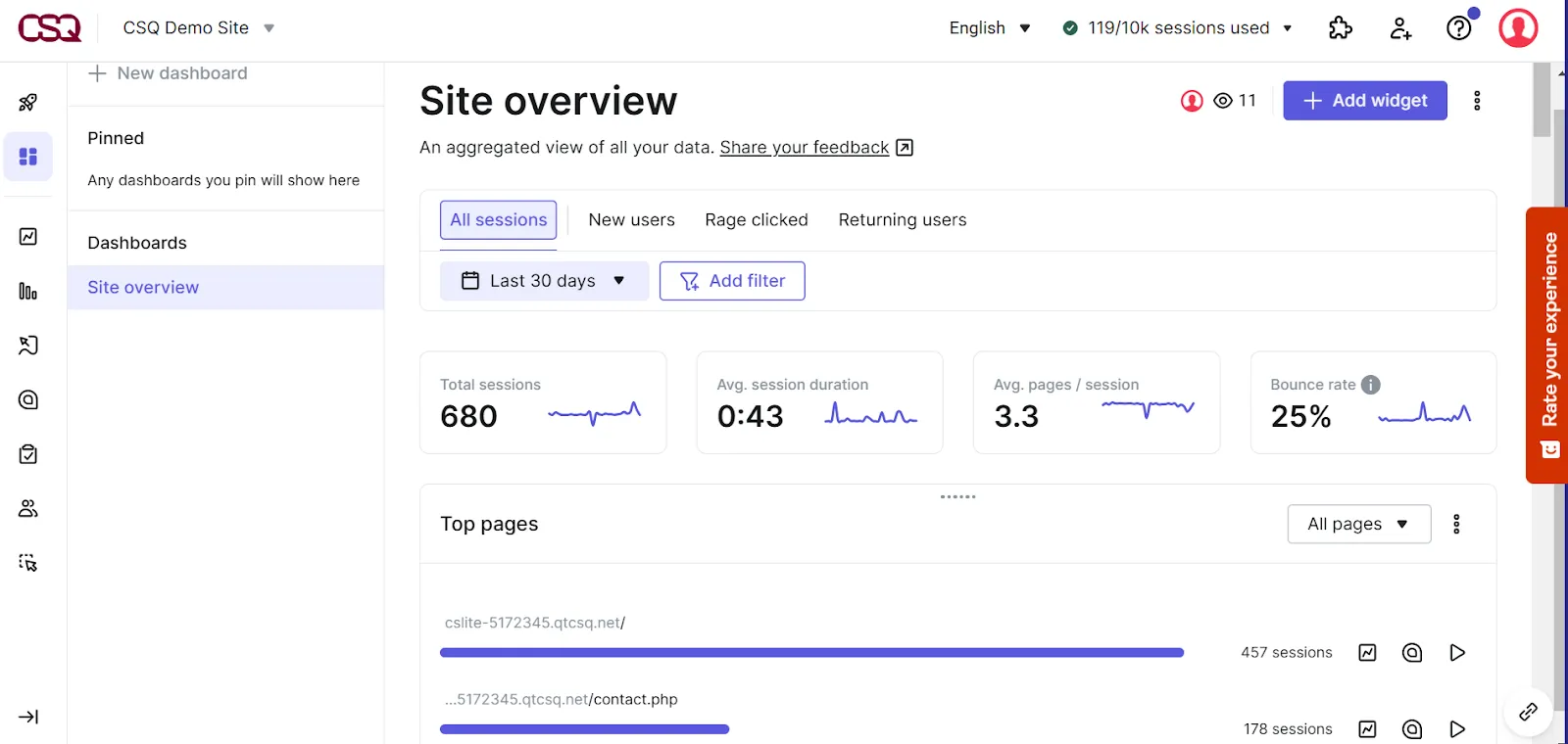 Hotjar (Am besten geeignet für die Analyse des Verhaltens der Benutzer und Einblicke)