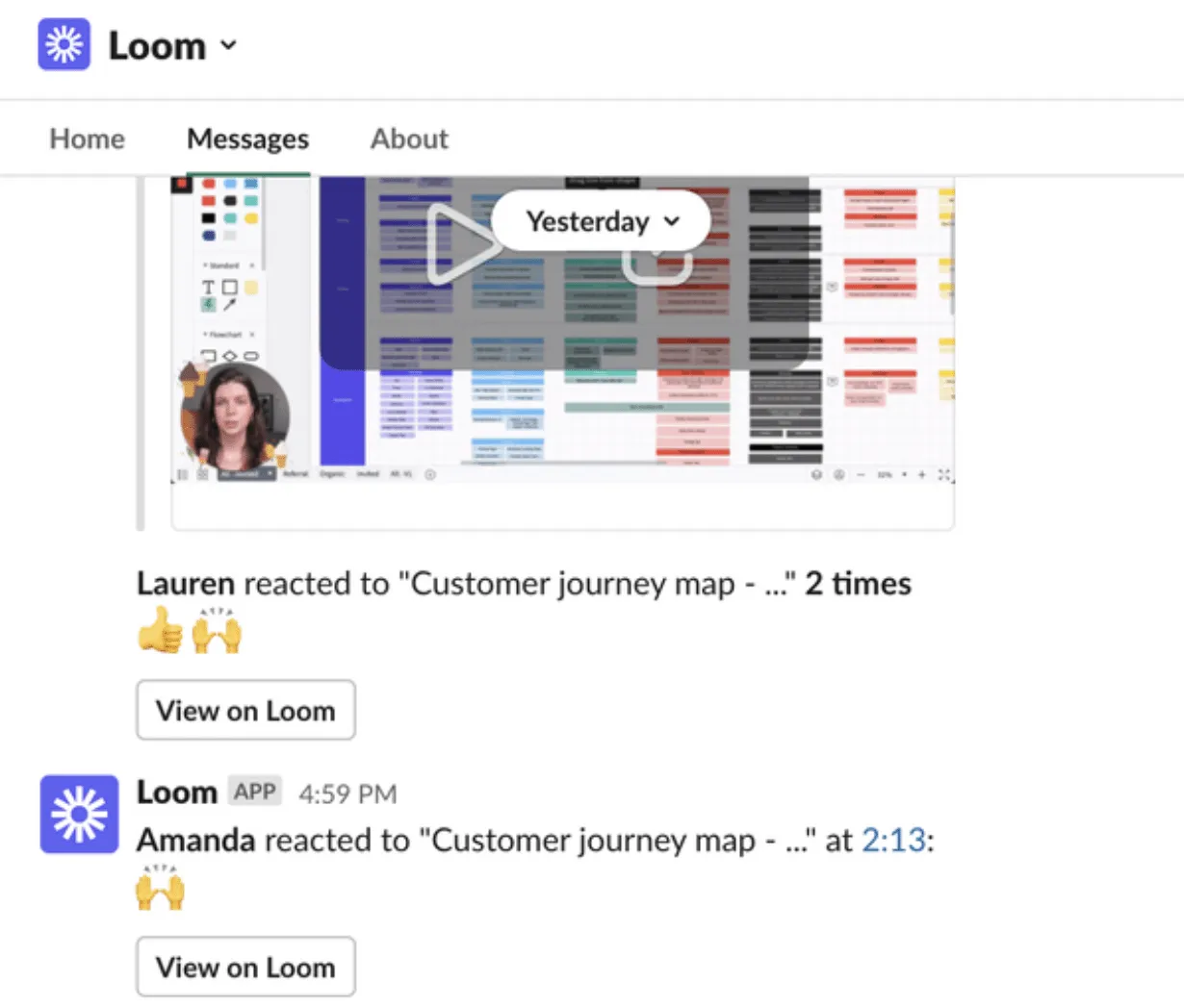 Loom Slack-integratie