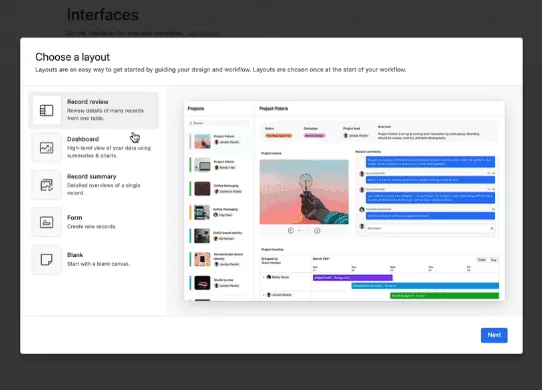 Painéis do Airtable