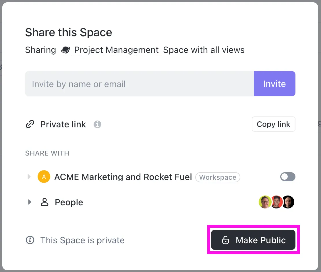 ClickUpのアクセス権限を活用したwiki