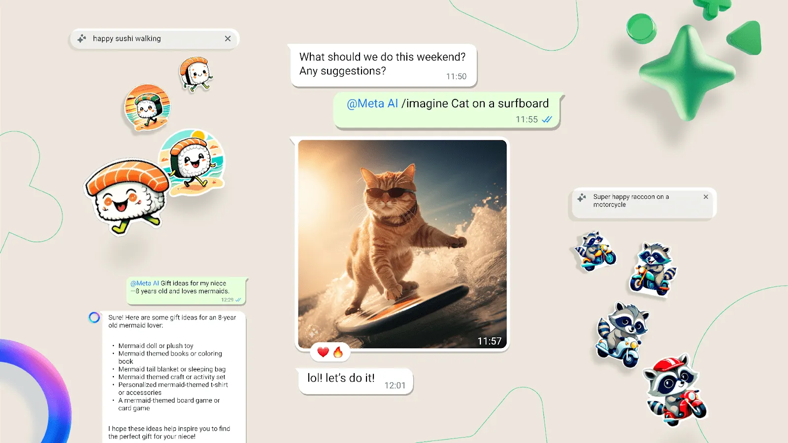 Utiliza stickers generados por IA en WhatsAPP.