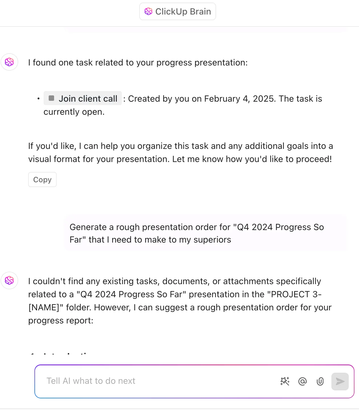 ClickUp Brain: trello vs slack