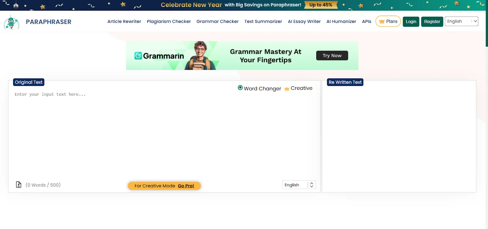 Paraphraser.io: ideal para reescribir contenido conservando el significado original.