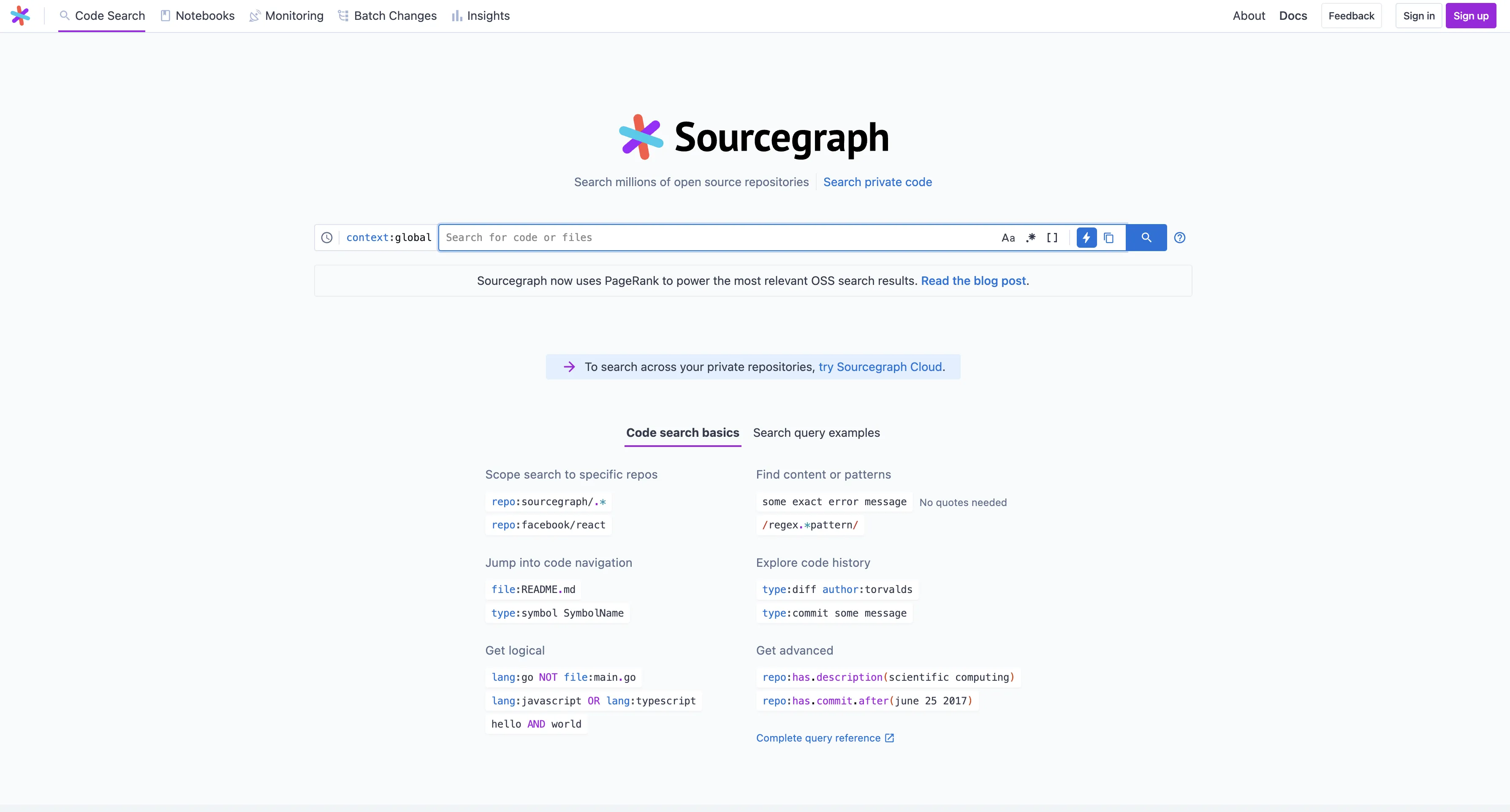 Sourcegraph-Homepage