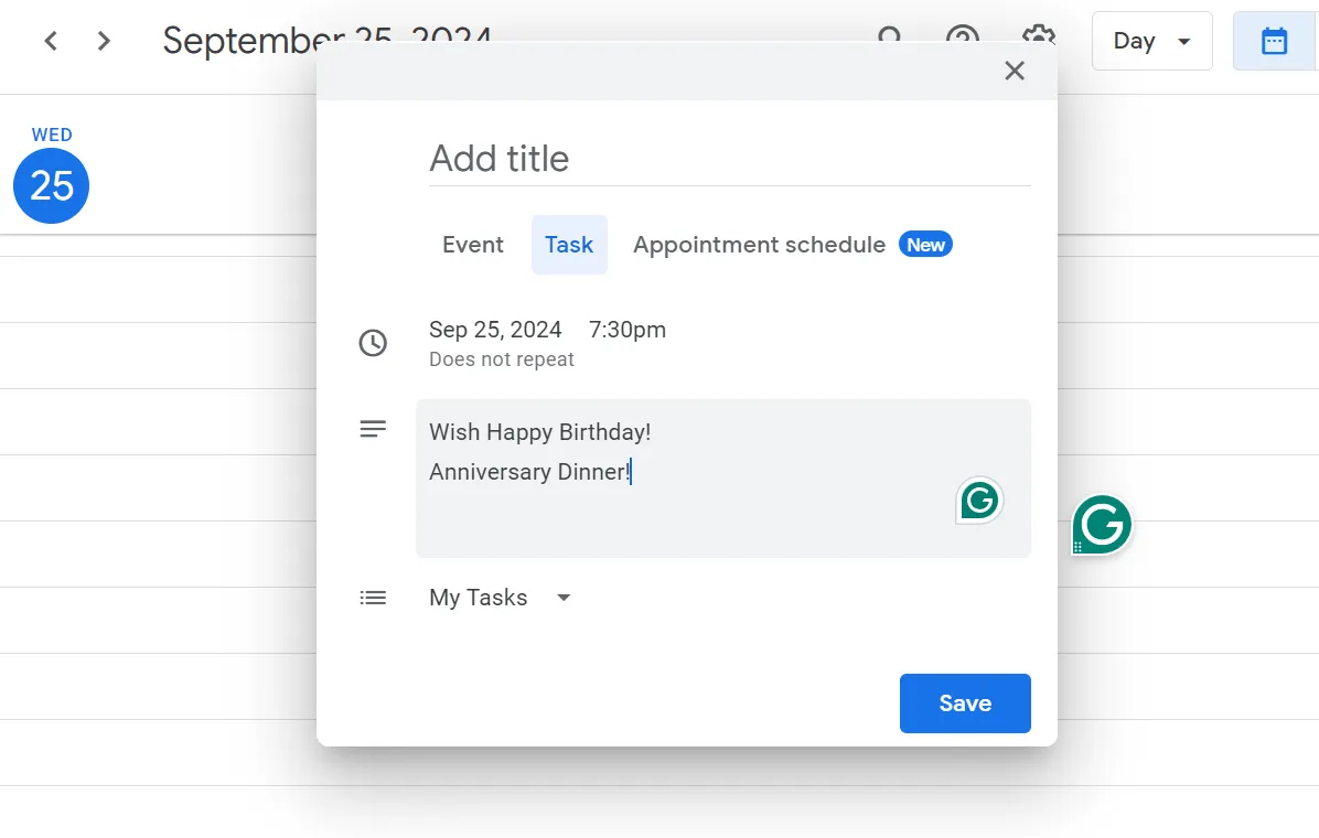 So fügen Sie Aufgaben zu Google Kalender hinzu: Aufgabe in Google Kalender erstellen