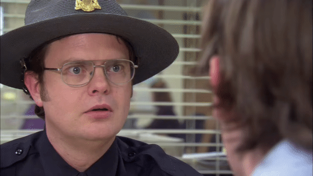 Dwight Schrute chocado