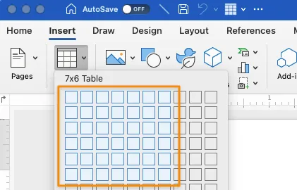 Bảng Microsoft Word