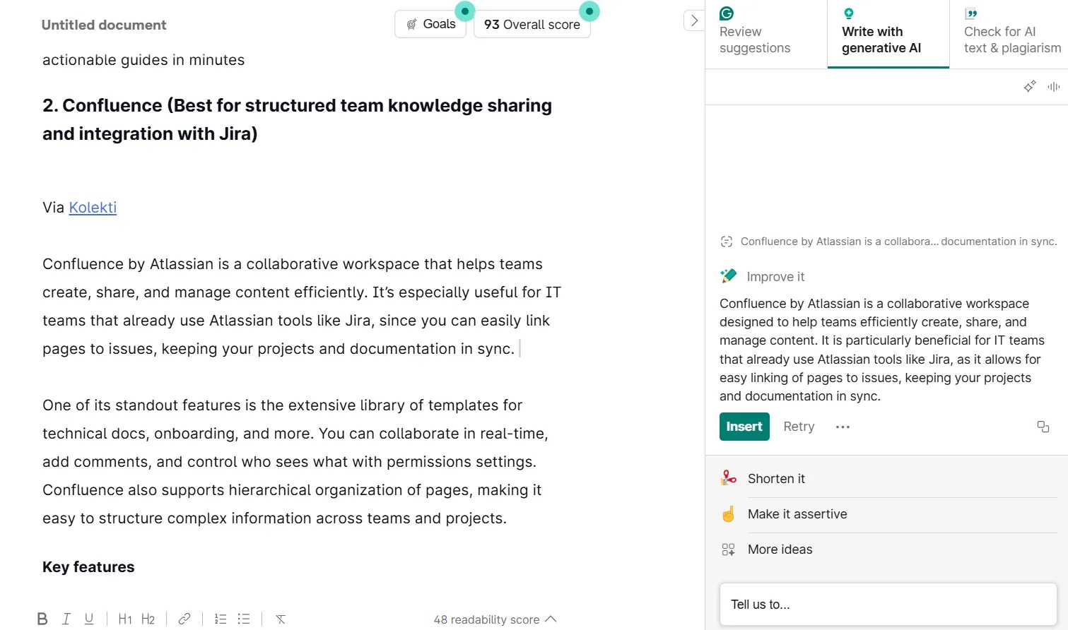Grammarly Gösterge Paneli: 1Min AI Alternatifleri