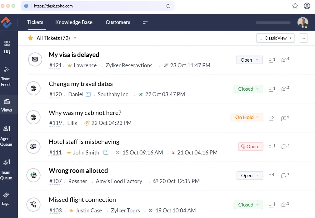 HR-Ticketingsystem: Zoho Desk