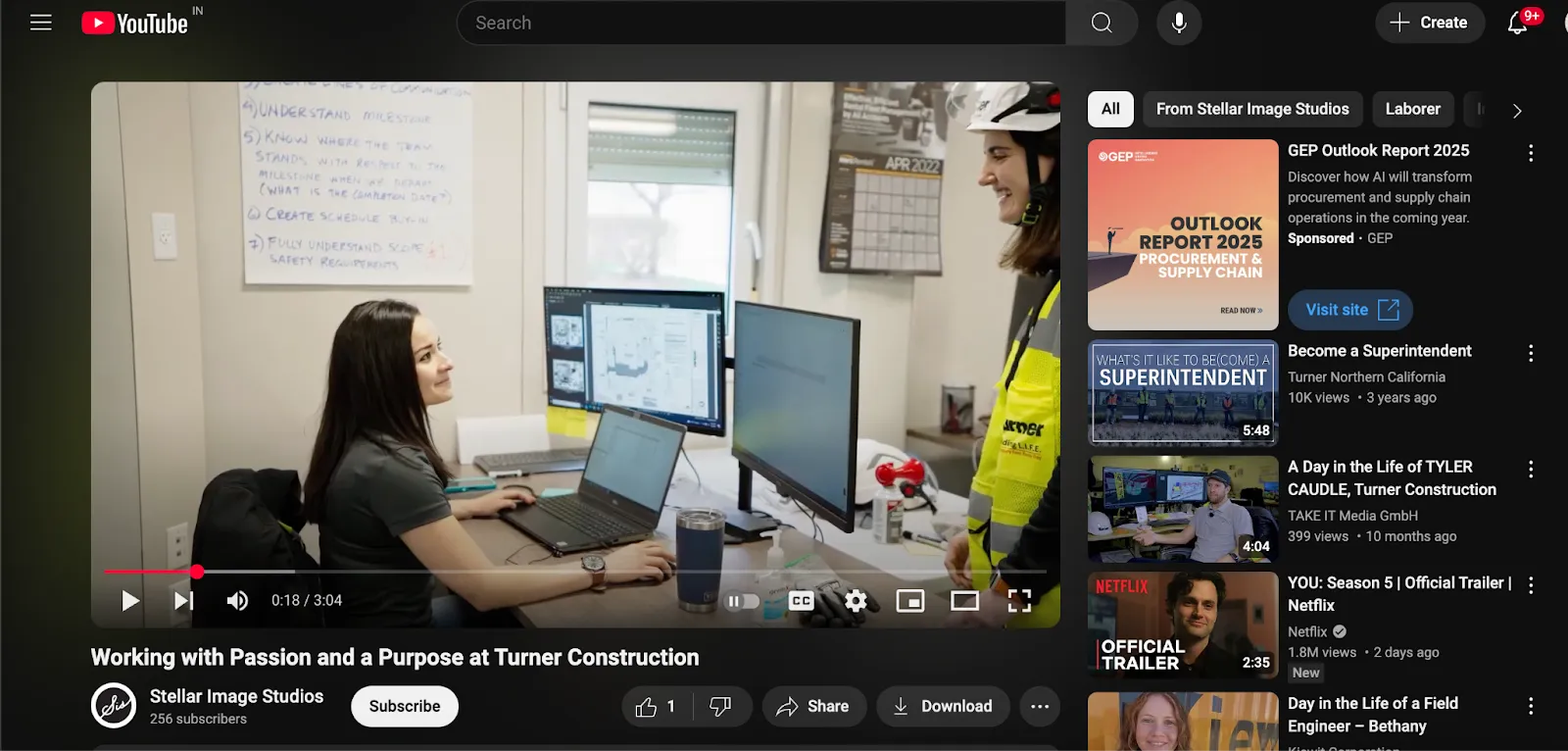 Idee di marketing nel settore edile: YouTube