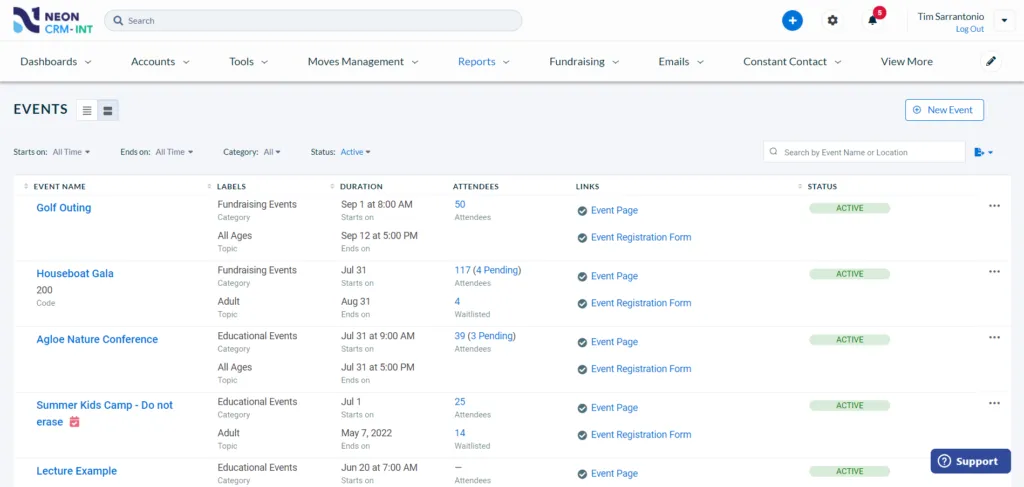 Neon CRM: 모든 규모의 비영리 단체에 적합한 최고의 CRM 소프트웨어